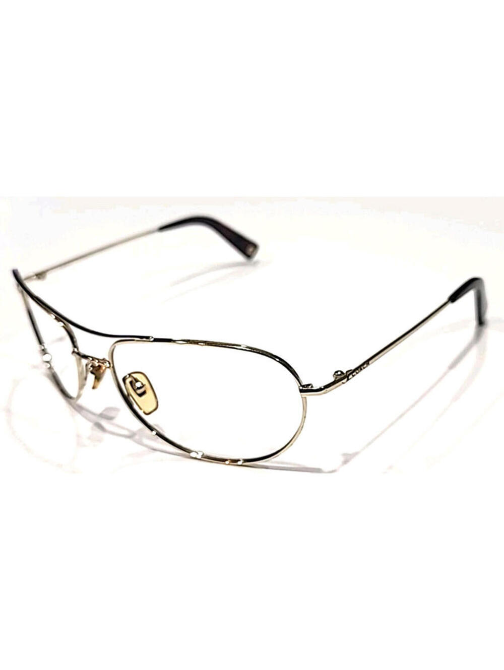 Coach S538 No Lenses Gold Metal Oval Sunglasses Frame Only 61-16 130